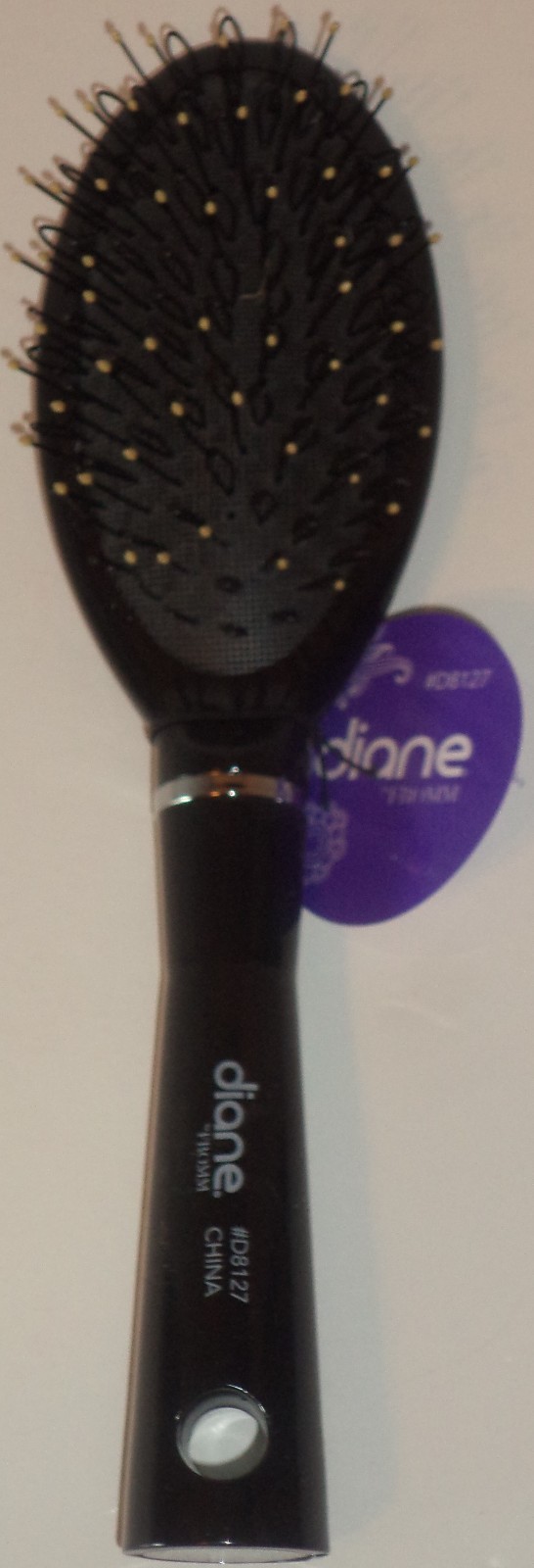 Diane Round Cushion, 9 Inch 11 row Plastic Bristle  grip round handle # D8127