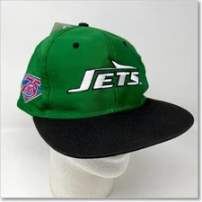 NWT VTG 90s NY Jets Snapback Hat 75th Anniversary NFL Football Logo 7 1994