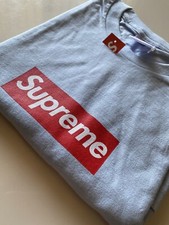 New Supreme 20th Anniversary Box Logo Tee - Size Medium - Light Blue. Authentic.