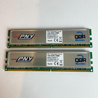 PNY 2x DDR2 1GB DIMM RAM Arbeitsspeicher