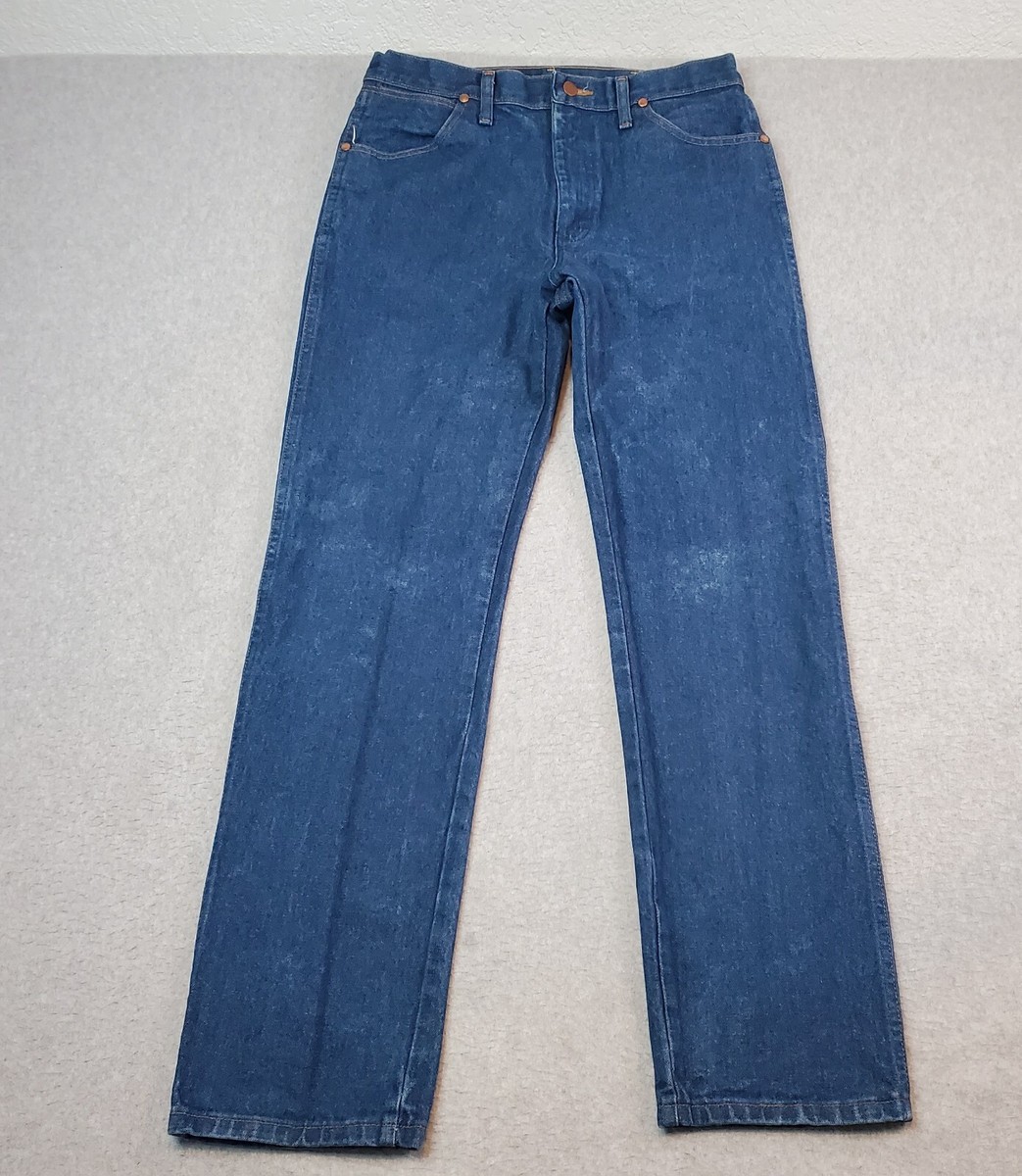 Vintage Wrangler 13MWZ Blue Denim Western Rodeo Cowboy Cut Jeans 