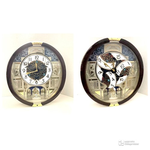 SEIKO QXM390BRH Melodies in Motion Golden Trellis Musical Wall Clock