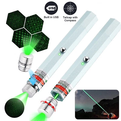 GARBERIEL 5000Miles 532nm Rechargeable Green Laser Pointer Pen Strong Star Beam Light /Pet