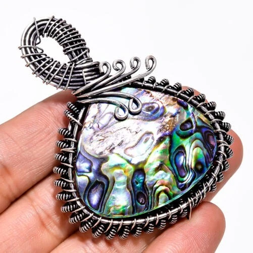 Sterling silver wire wrapped best sale pendants