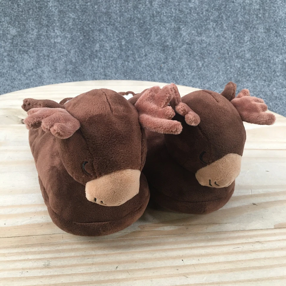 Zapatillas Moose Niños L9-10 Cómodas Sin Cordones Planas Forradas de Piel Sintética Tela Marrón Foto 3 de 4