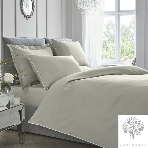 Appletree 100% Percale Cotton Duvet Cover and Pillowcases - 4 Colours -All Sizes - Picture 8 of 25