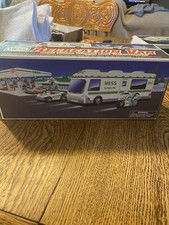 Hess 1998 Toy Truck RV Recreation Van with Dune Buggy and Motorcycle NEW IN BOX