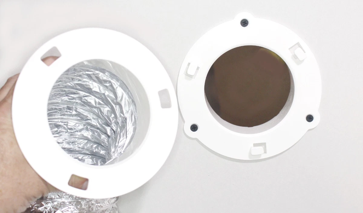 WHITE DRYER DUCT TO WALL CONNECTOR QUICK CONNECT FOR DRYER VENT 4 TUBE  DOCK ING 819060022828 | eBay