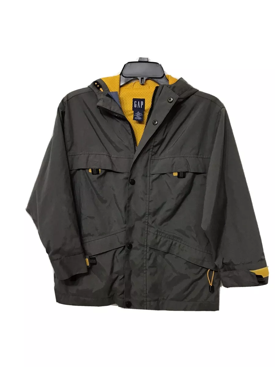 Gap Boys Medium Green Long Rain Jacket Coat M