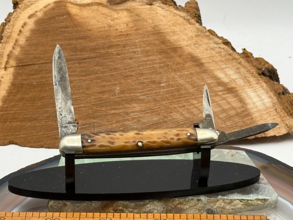 Vintage Valley Forge Cutlery Co Newark NJ 3 blade Pen knife bone handle--514.25 - Image 2 of 4
