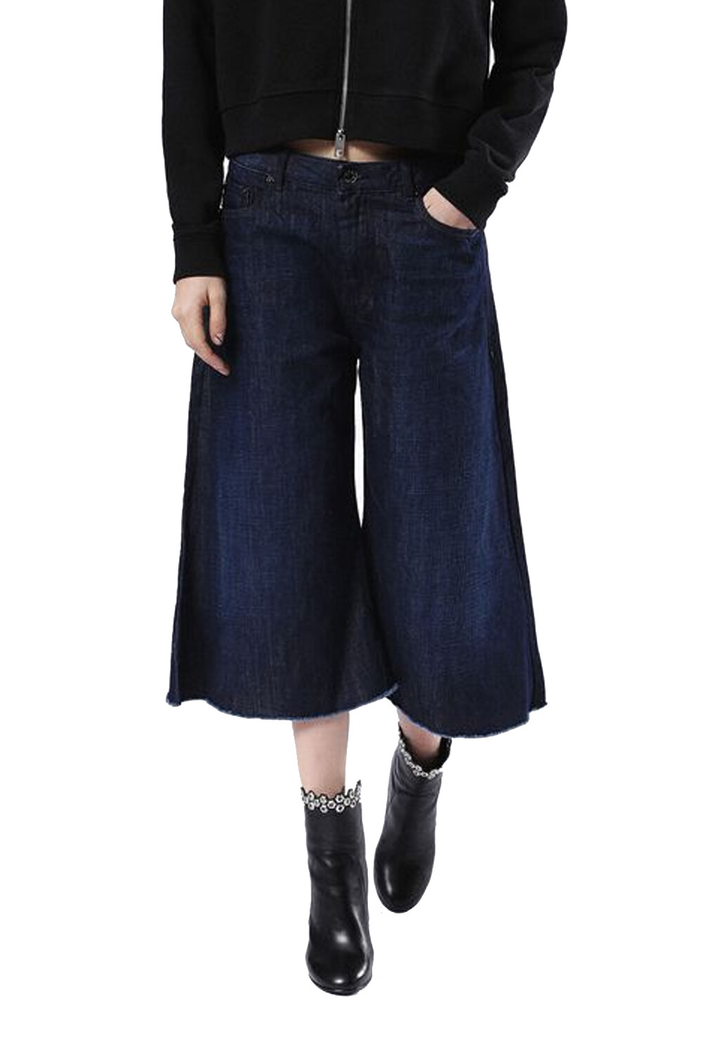 Diesel DE-Ever 0676B Women 3/4 Jeans Linen