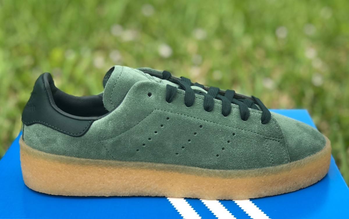 adidas gazelle silver green womens adidas Originals Stan Smith Crepe
