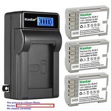 Kastar Battery LCD Wall Charger for Original Genuine Olympus BCM-5 OEM Charger