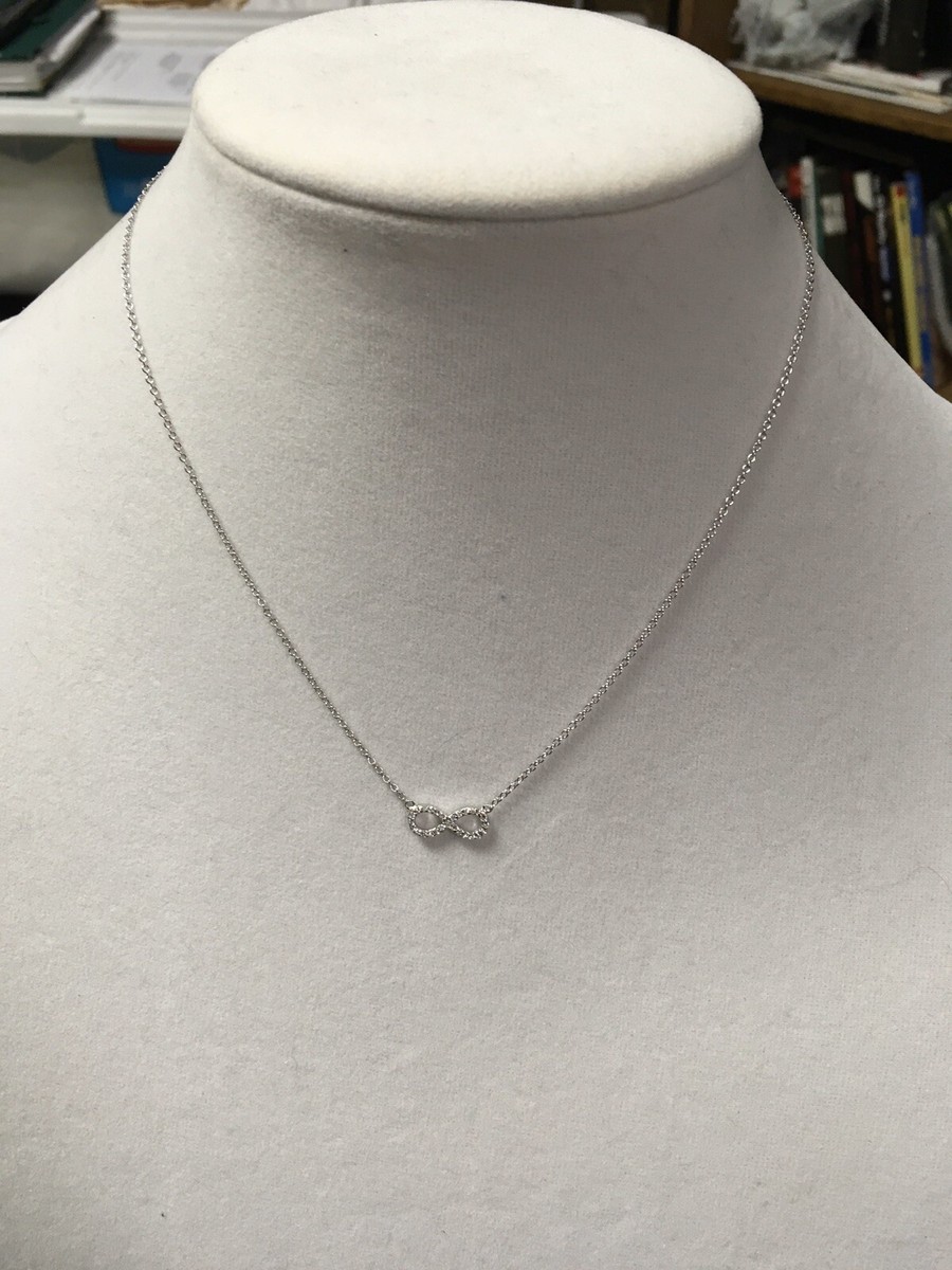 INFINITY CHARM DESIGN 16 INCH SILVER NECKLACE | eBay