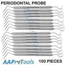 AAPRO 100 Dental Williams Explorer Unc 15/23 Color Coded Probe Double Instrument