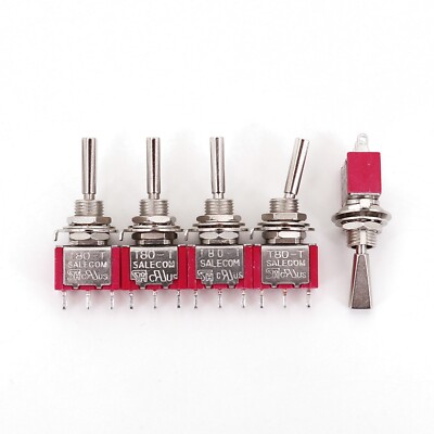 5Pcs SH T80-T Flat Handle Mixed Models 3-Pin Remote Control Mini Toggle Switch