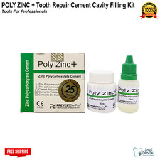 Poly Zinc Superior Teeth Tooth Repair fix Permanent Dental Cavity Filling Cement