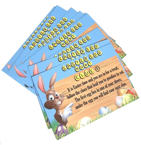 Easter Egg Hunt Clue Cards Basket Children's Game Kids Party Ideas Treats Home