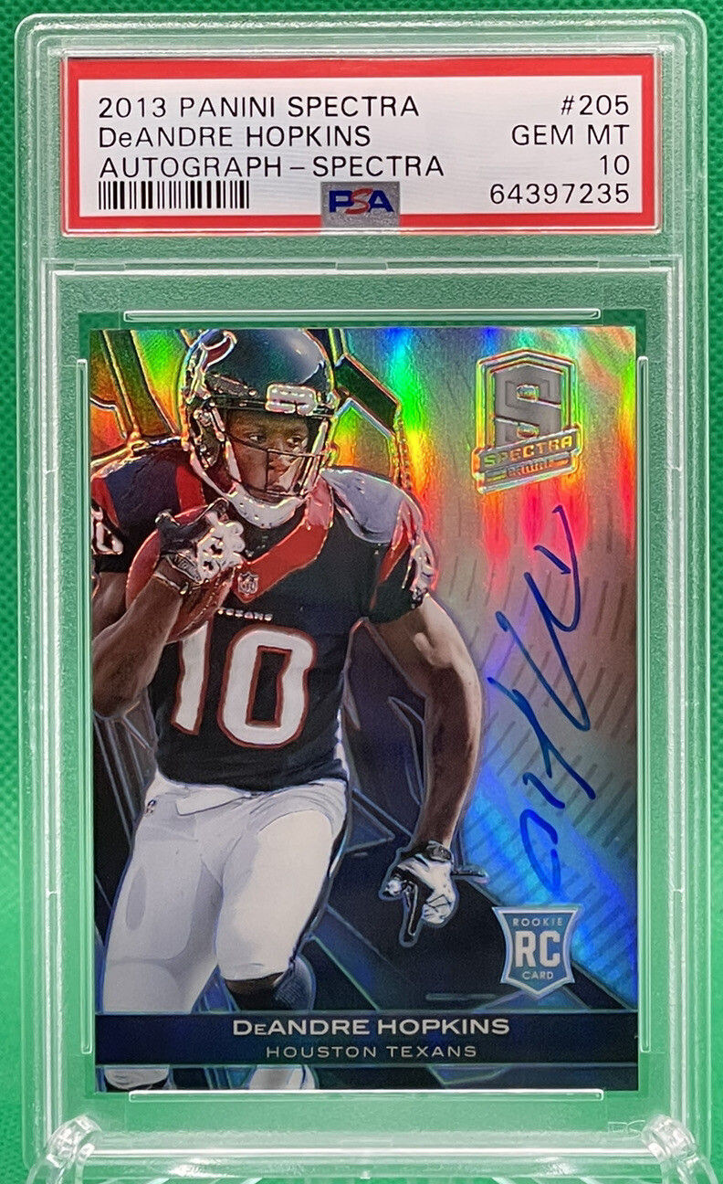 DeAndre Hopkins Panini Spectra #205 Autograph-Spectra Red