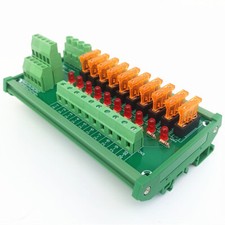 Fuse Module,DIN Rail Mount 10 Position Fuse Power Distribution Module.