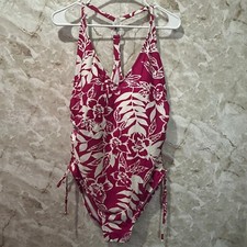 Kona Sol Floral One Piece Swimsuit with Adjustable Side Ties