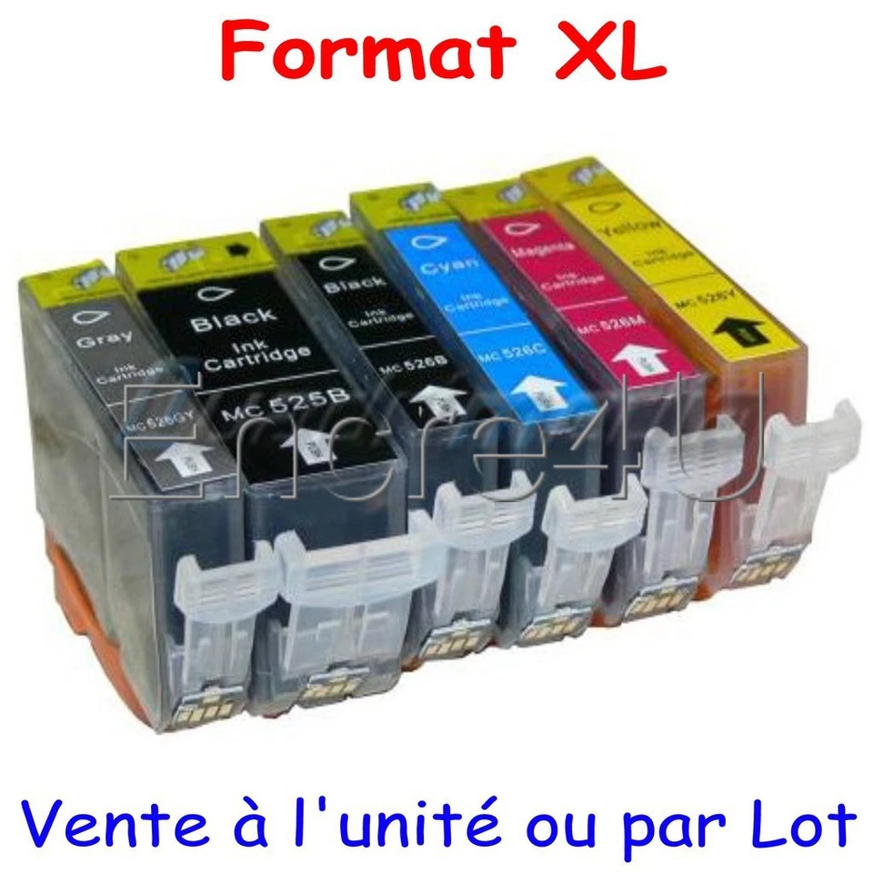 Cartouches encre compatibles pour Canon MG 5350 ( PGI525 CLI526 PG525 CL526 ) - Photo 1/1