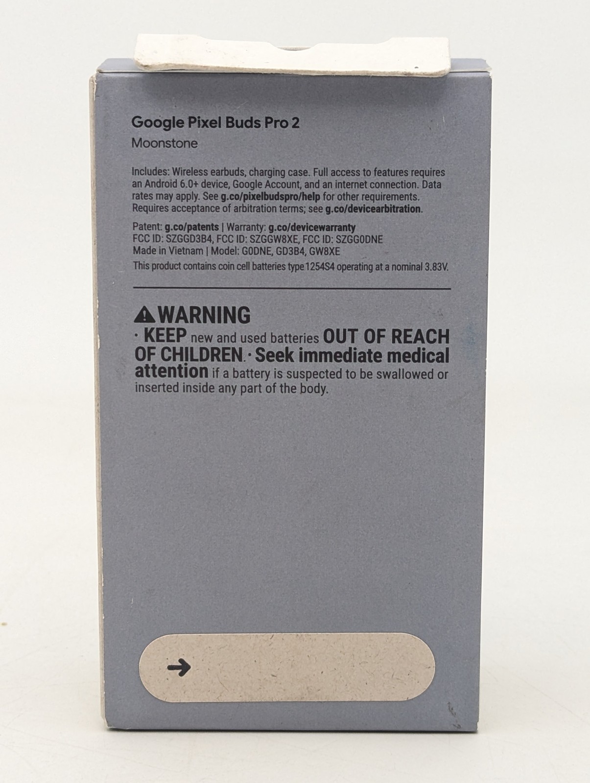 Audífonos Google Pixel Buds Pro 2 Bluetooth con cancelación activa de ruido GA10076-US Moonstone, imagen 3