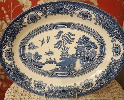 Willow English Ironstone Tableware Ltd Addition Oval Speise-/Servierplatte