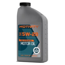 MOTIVITY Full Synthetic SAE 5W-20 Motor Oil - 6 Pack of 1 Quart Bottles 33.33 per gallon