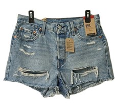 Levi's Women's 501 Cut-Off Shorts, Luxor Heat Size 29 Light Wash