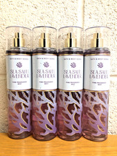 Bath  Body Works SEA SALT LAVENDER Fine Fragrance Mist Spray 8oz New 4 Pack 