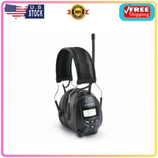 Walkers Digital AM/FM Radio Earmuffs 25dB NRR Shooting Hearing Protection 2 AAA