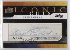 2008 Upper Deck Iconic Cuts 26/30 Weeb Ewbank #UD-IC_WEEW Auto HOF 0gx4