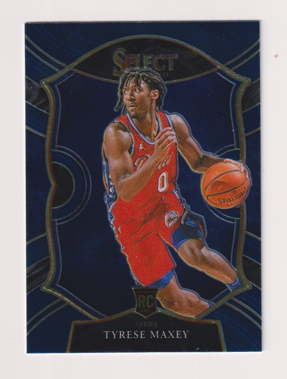 2020-21 Select Tyrese Maxey RC Blue Prizms Rookie Concourse #81 76ers
