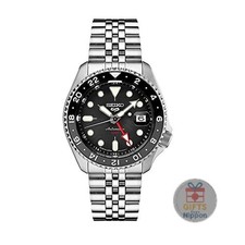 Seiko 5 Sports SSK001 Automatic GMT Men's Watch 42.5mm Silver Stainless Steel
