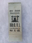 1901 CLEVELAND OH 16th OHIO INFANTRY GAR CIVIL WAR VET GRAND ARMY REUNION RIBBON