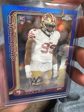 2025 Topps Chrome Football- Alfred Collins Blue Refractor Auto /150 RRA-ACO