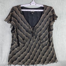 Style & Co Woman Blouse Womens 20W Black Dot ...