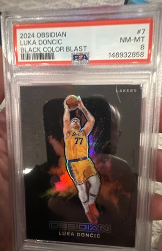 Luka Doncic #7 2024 Panini Obsidian Black Color Blast card