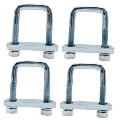 4 Pack Square U-Bolt for Trailer- Fits 2 Fits Up To 2 Inch Wide Leaf Springs