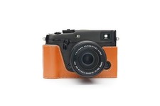 X-Pro3 Camera Case, Handmade Genuine Real Leather Half Camera Case Bag Cover ...