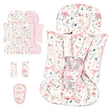 3-in-1 Infant Car Seat Insert, Soft Head and Body Support,Ultra  Pink Flowers