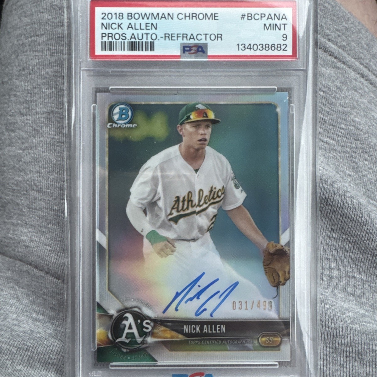 2018 Bowman Chrome - Prospect Autographs Nick Allen #BCPA-NA
