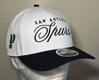 New Era 9Forty M-Crown A-Frame San Antonio Spurs White & Black Snapback Hat