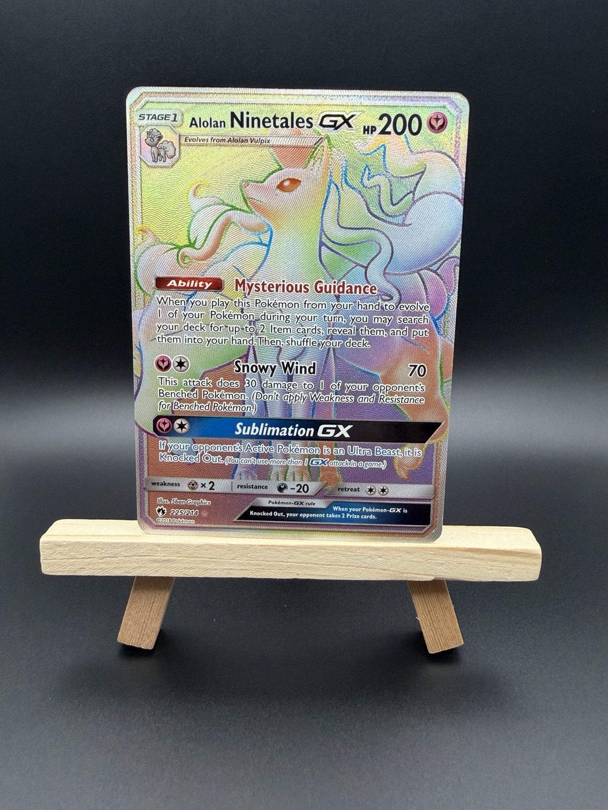 Alolan Ninetales GX (Secret) 225/214 Sm-Lost Thunder Holo MP