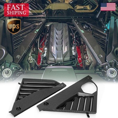 For Corvette C8 Stingray Coupe Z51+ Carbon Engine Hood Bay Side Panel Cover 2020