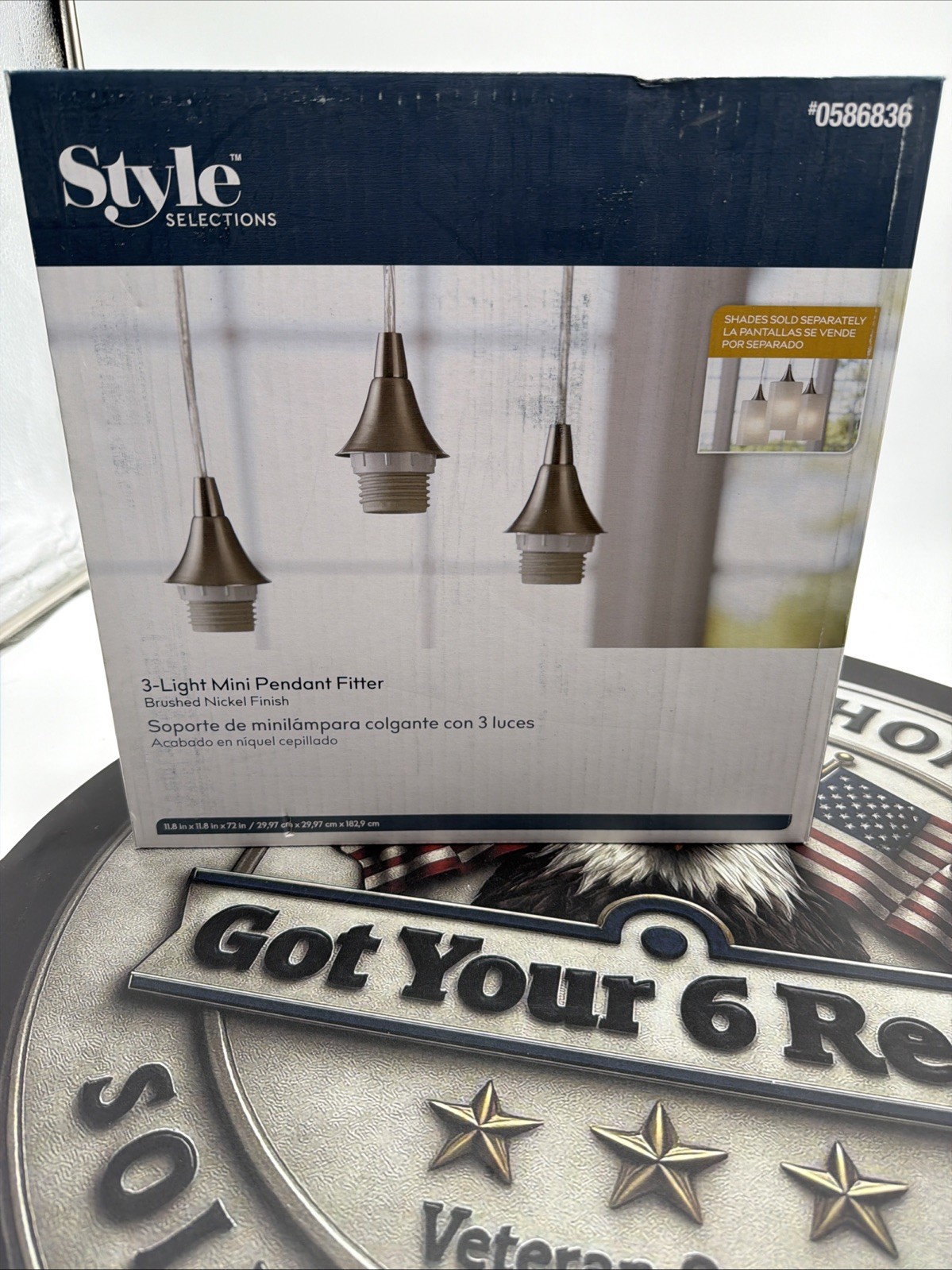 Style Selections 3-Light Mini  Pendant Fitter #0586836 Brushed Nickel