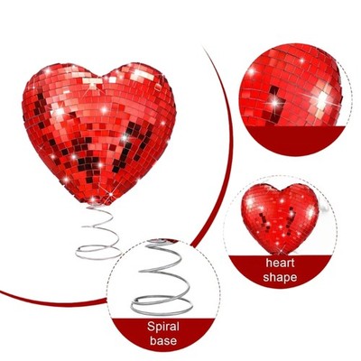 Unique Spring Mounted Love Shape Tree Toppers For Festival Atmospheres