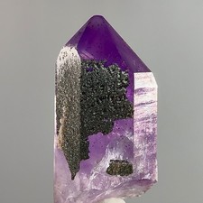 Rare Grape Jelly Tantric Twin Brandberg Amethyst Crystal w Glitter Hematite