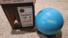 Hammer NU Blue Hammer Bowling Ball 1st Quality  16 Pounds  4-5" Pin  1.9oz TW